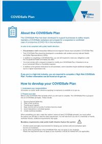 COVID mitigation and risk reduction safe plan